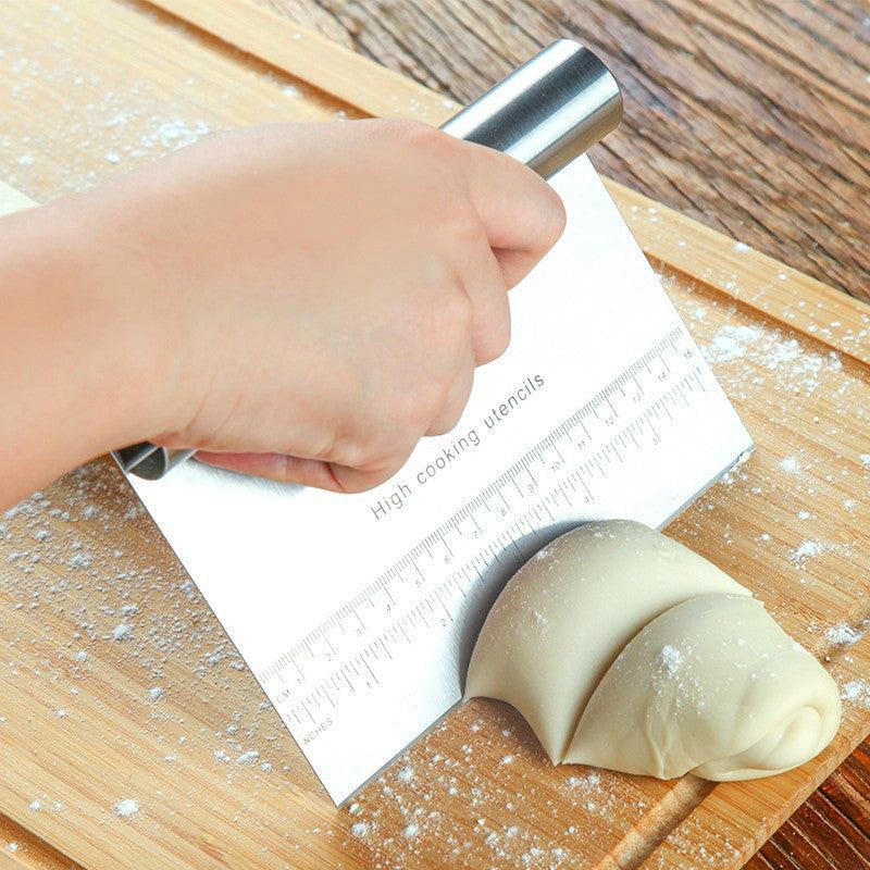 Stainless Steel Cake Scraper Pastry Cutters Baking Cake Cooking Dough Scraper Fondant Spatulas Edge