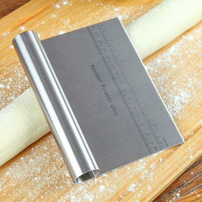 Stainless Steel Cake Scraper Pastry Cutters Baking Cake Cooking Dough Scraper Fondant Spatulas Edge