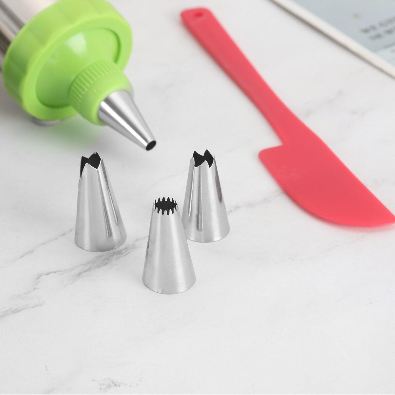 Stainless Steel Nozzles Tip Cupcake Decor DIY Pastry Baking Tools Kits Spatulas Scraper Syringe Accessories