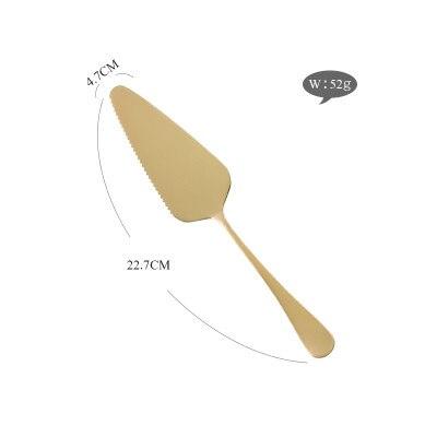 Stainless Steel Pizza Shovel Golden Silver Cake Butter Cheese Ice Cream Dessert Cutter Food Helper