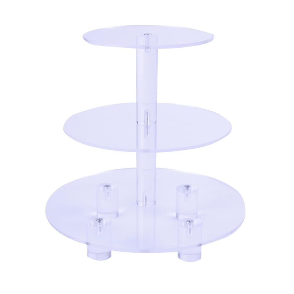 1 PC Transparent Round 3 Tier Acrylic Cupcake Display Stand /cake stand /acrylc cupcake - BAKEWARE : NEW ZEALAND