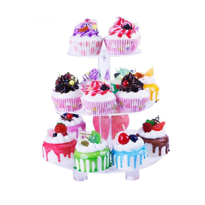 1 PC Transparent Round 3 Tier Acrylic Cupcake Display Stand /cake stand /acrylc cupcake - BAKEWARE : NEW ZEALAND