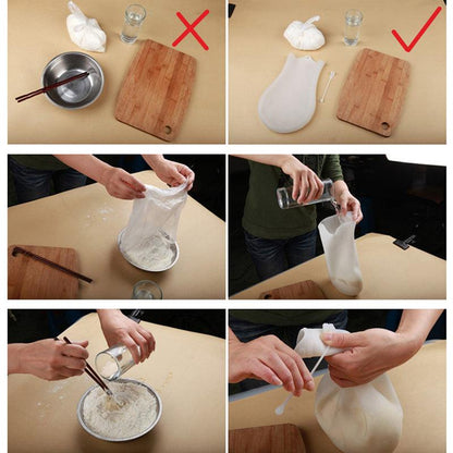 WALFOS 1 piece food grade Silicone Preservation Magic Kneading Dough Flour-mixing Bag bakeware - BAKEWARE : NEW ZEALAND