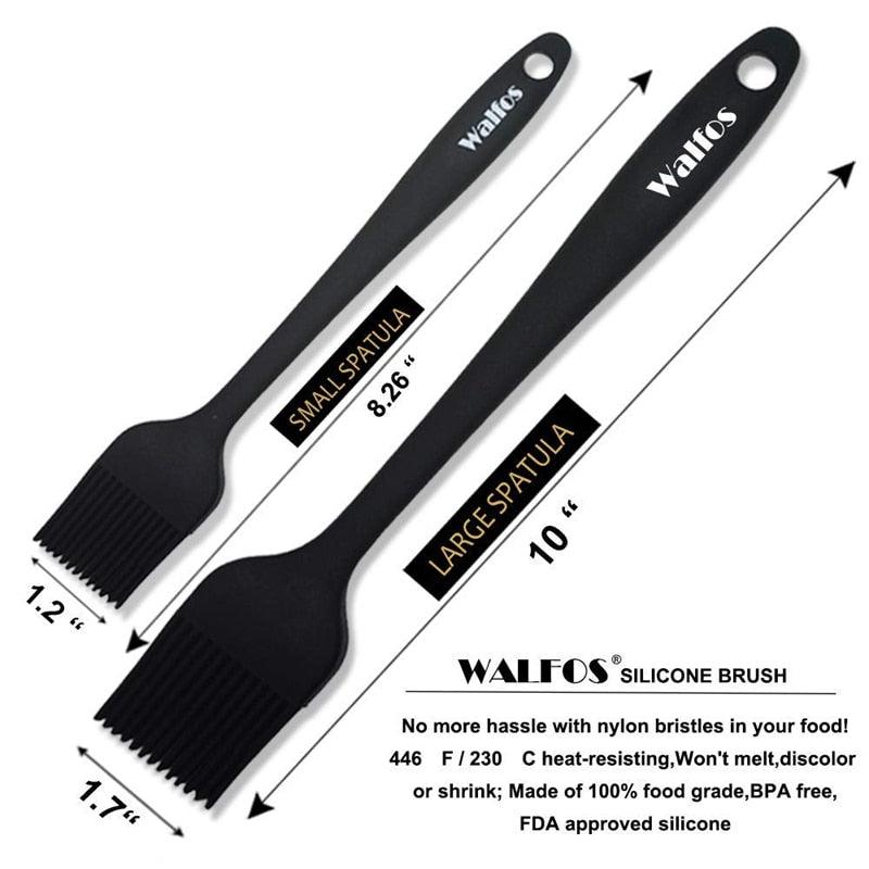 WALFOS 2 pieces/set food grade Silicone oil brush for grill BBQ Barbecue Cooking Pastry Brushes - BAKEWARE : NEW ZEALAND