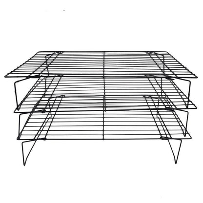 WALFOS 3 layers stackable cooling rack metal cake cookie biscuits bread cooling rack net mat - BAKEWARE : NEW ZEALAND