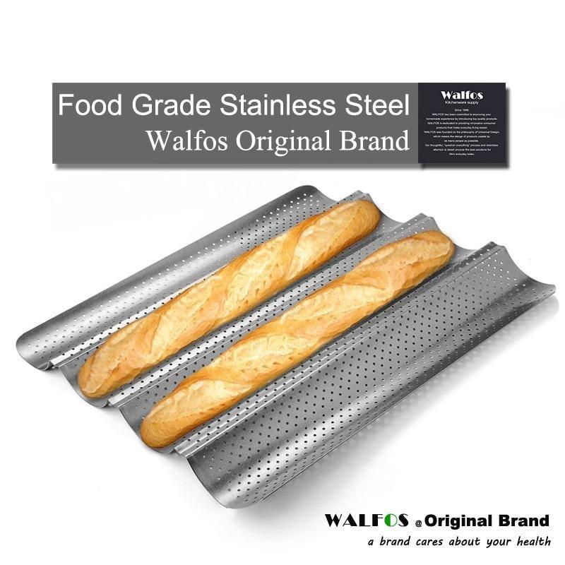 WALFOS Brand 100% Food Grade Carbon Steel 4 Groove 2 Groove Wave French Bread Baking Tray - BAKEWARE : NEW ZEALAND