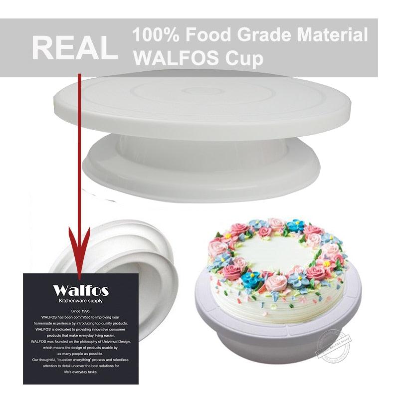 WALFOS Cake Decorating Tools Cake Stand Turntables Decorating Stand Platform Cupcake Stand Cake