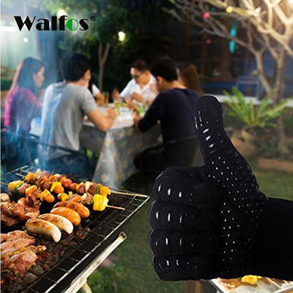 WALFOS Heat Resistant BBQ grill Gloves Insulated Durable Fireproof For Cooking Baking - BAKEWARE : NEW ZEALAND