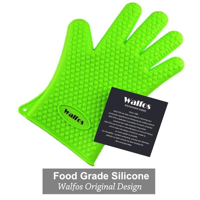 Silicone Oven Kitchen Glove Heat Resistant Thick Cooking BBQ Grill Glove Oven Mitts