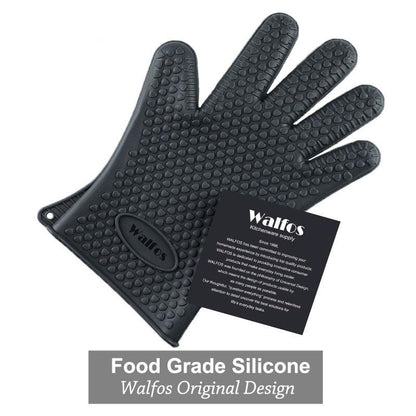 Silicone Oven Kitchen Glove Heat Resistant Thick Cooking BBQ Grill Glove Oven Mitts