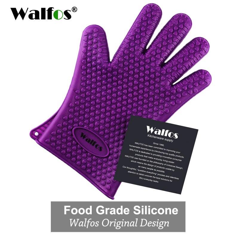 Silicone Oven Kitchen Glove Heat Resistant Thick Cooking BBQ Grill Glove Oven Mitts