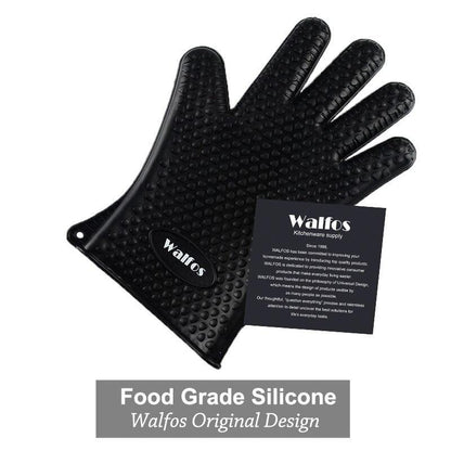 Silicone Oven Kitchen Glove Heat Resistant Thick Cooking BBQ Grill Glove Oven Mitts