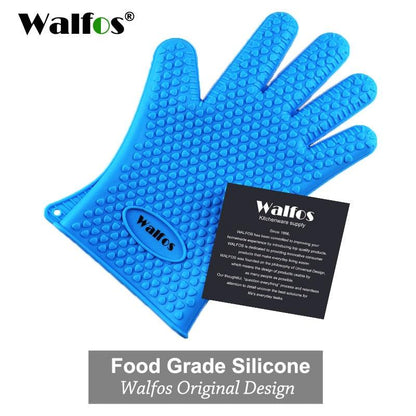 Silicone Oven Kitchen Glove Heat Resistant Thick Cooking BBQ Grill Glove Oven Mitts