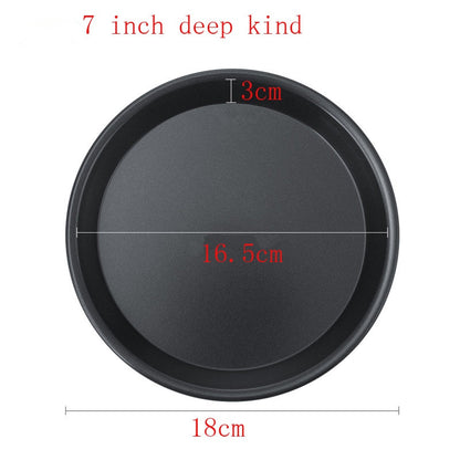 PizzaTray Pan Non Stick Hard Coating Microwave Crispers Kitchen Baking Tray black Round Cake Baking