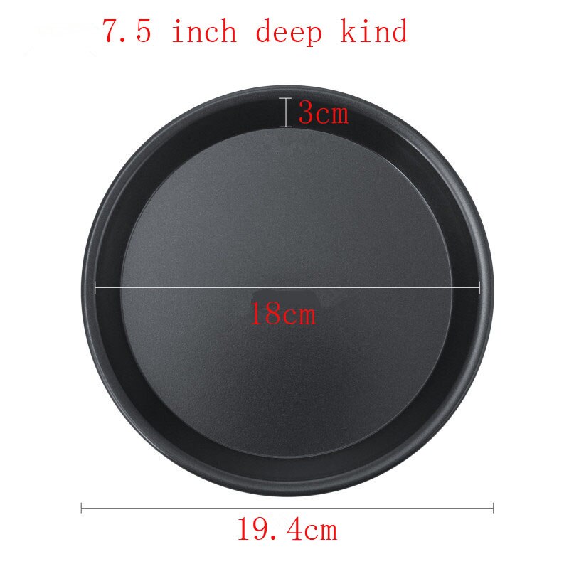 PizzaTray Pan Non Stick Hard Coating Microwave Crispers Kitchen Baking Tray black Round Cake Baking