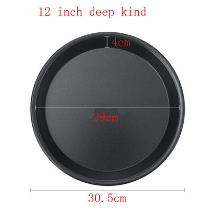 PizzaTray Pan Non Stick Hard Coating Microwave Crispers Kitchen Baking Tray black Round Cake Baking