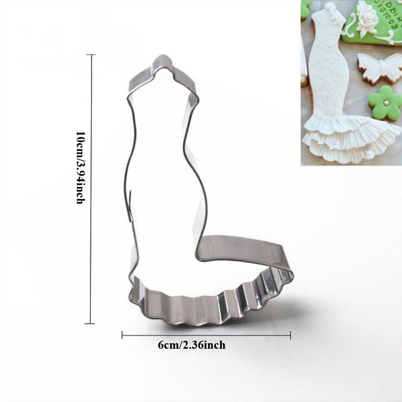 Wedding Dress Metal Cookie Cutters couple Fondant Cake Decor princess Cupcake Chocolate Biscuit